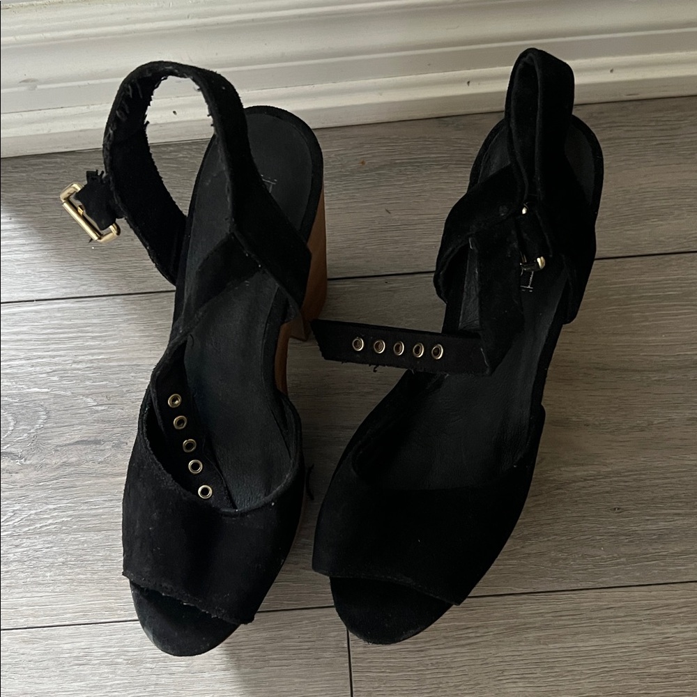 Black Platform Sandals - image 4